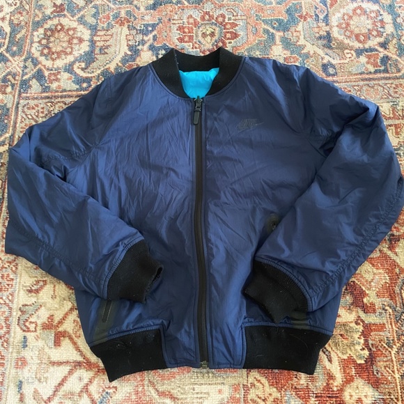 Nike Jackets \u0026 Coats | Reversible NikeLab x Kim Jones Project Red Women's Bomber Jacket 'Obsidian' (S) | Color: Black/Blue | Size: S | Nmuldoon's